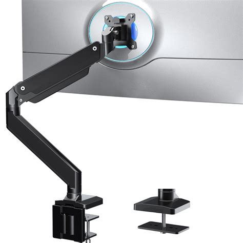 Wali monitor arm - WALI Single Monitor Mount, Computer Monitor Stand for Desk Fits 13-32 Inch, Monitor Arm Desk Mount Hold up to 17.6lbs,Gas Spring Arm Full Adjustable Monitor Stand with Clamp(GSDM001),Black NB North Bayou Monitor Desk Mount Stand Full Motion Swivel Monitor Arm with Gas Spring for 17-30''Computer Monitors(Within 4.4lbs to 19.8lbs) F80